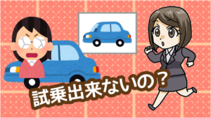 10.7 車の確認は写真。試乗出来ないの？